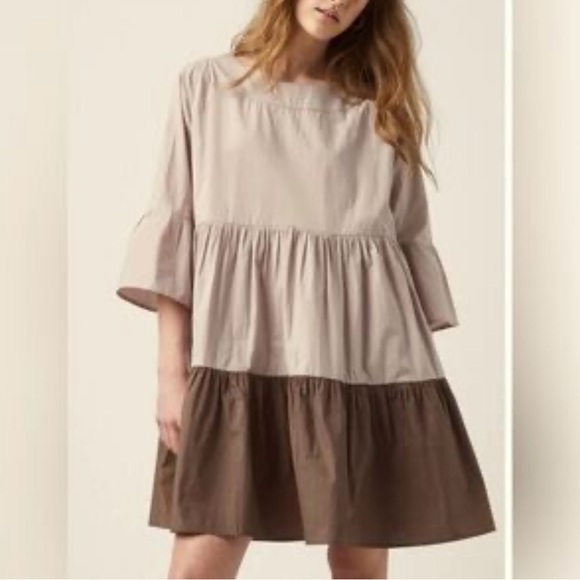 French Connection Elegant Two-Tone Women's Dress Size 8